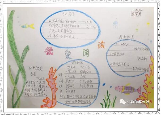 二年級我愛閱讀手抄報優(yōu)秀作品