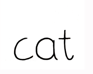 用英文字母cat畫可愛小貓咪簡筆畫教程圖片