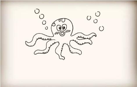 章魚簡(jiǎn)筆畫教程圖片