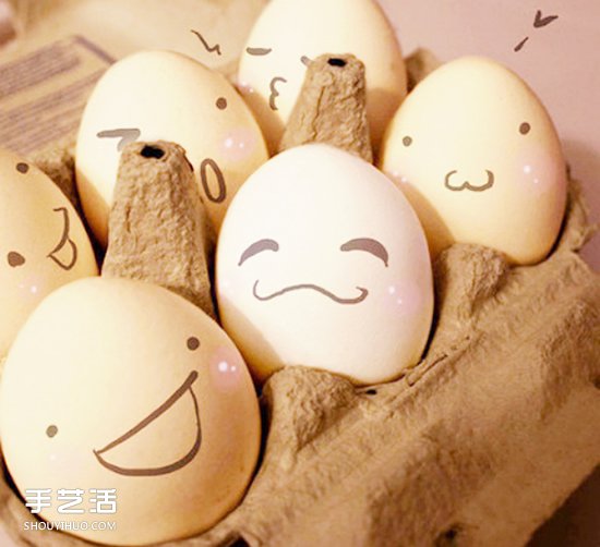 雞蛋畫(huà)畫(huà)可愛(ài)圖片欣賞 簡(jiǎn)單可愛(ài)雞蛋手繪表情 -  www.shouyihuo.com