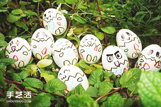 雞蛋畫(huà)畫(huà)可愛(ài)圖片欣賞 簡(jiǎn)單可愛(ài)雞蛋手繪表情 -  www.shouyihuo.com