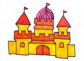 幼兒園城堡簡(jiǎn)筆畫教程圖片