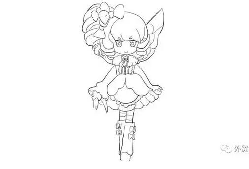 《小花仙》芬妮公主簡筆畫