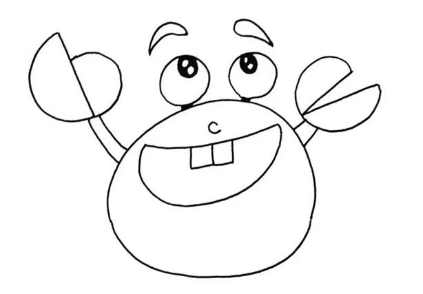 螃蟹先生簡(jiǎn)筆畫教程圖片 動(dòng)物簡(jiǎn)筆畫