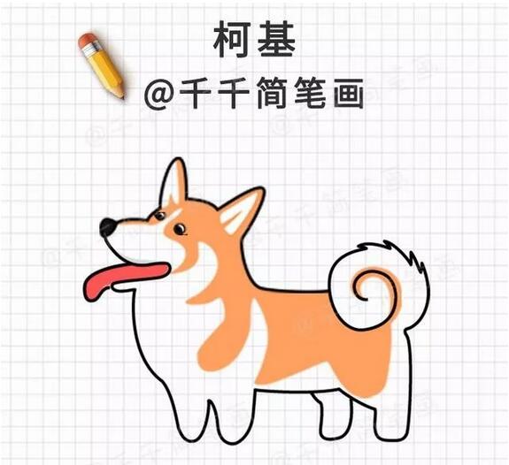 10種小狗狗簡筆畫教程圖片
