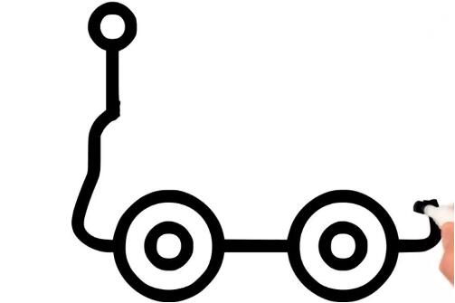 幼兒園彩色小汽車簡筆畫教程圖片
