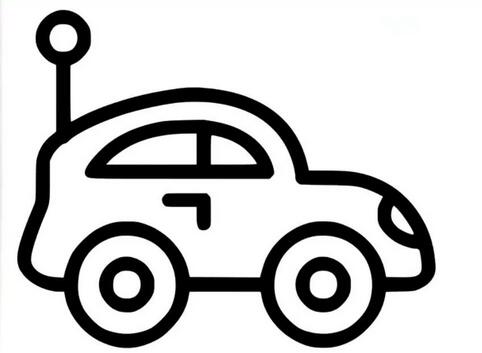 幼兒園彩色小汽車簡筆畫教程圖片