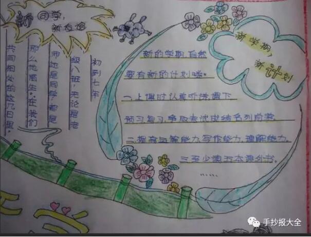 開學(xué)了手抄報內(nèi)容圖片簡單好看