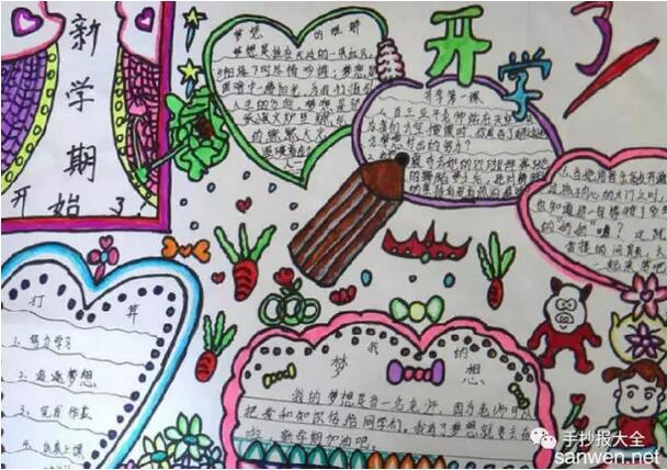 開學(xué)了手抄報內(nèi)容圖片簡單好看