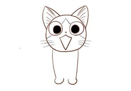 甜甜私房貓簡筆畫教程圖片