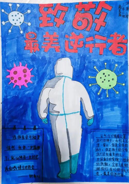 致敬抗疫英雄手抄報(bào)圖片大全