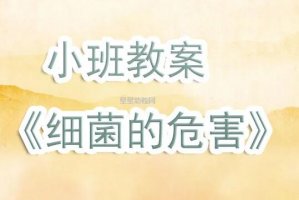 幼兒園小班細(xì)菌的危害教案及反思