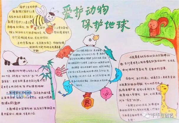 保護(hù)野生動物不吃野味的手抄報
