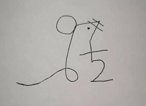 7＋2＝9畫小老鼠簡筆畫教程圖片超級簡單