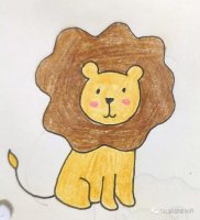 萌萌噠小獅子簡筆畫圖片