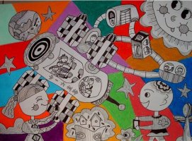 未來世界科幻畫的兒童畫圖片（40p）