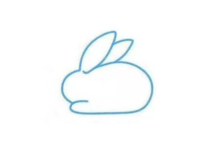 可愛(ài)的小白兔簡(jiǎn)筆畫教程圖片