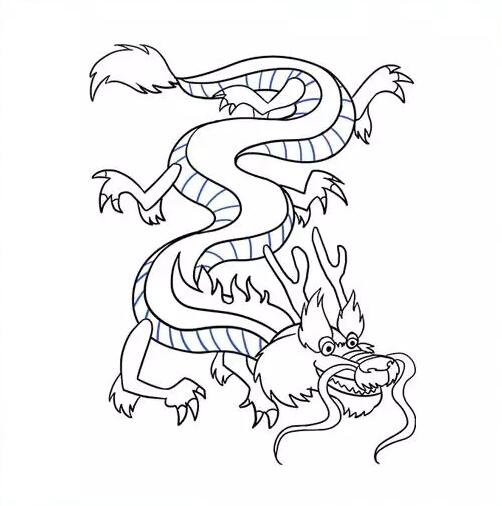 中國龍的簡筆畫