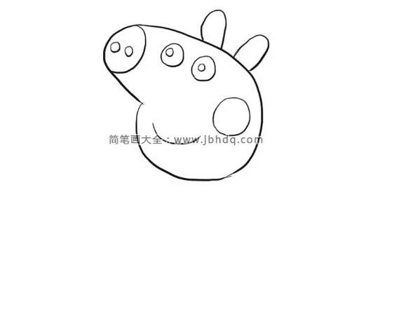 小豬佩奇騎自行車簡(jiǎn)筆畫教程圖片