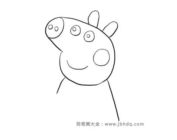 小豬佩奇騎自行車簡(jiǎn)筆畫教程圖片