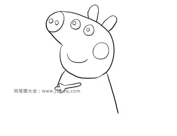 小豬佩奇騎自行車簡(jiǎn)筆畫教程圖片