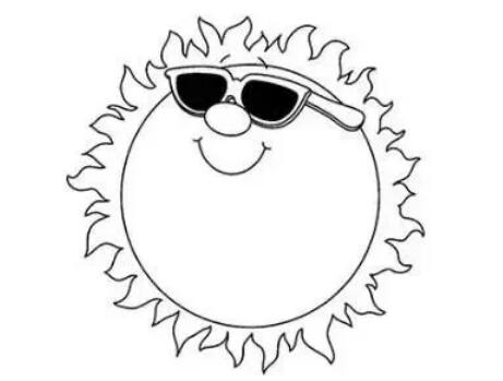 熱情的太陽公公簡筆畫教程圖片
