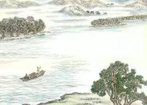 漢江臨泛/眺王維古詩帶拼音版