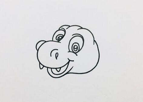 卡通霸王龍簡(jiǎn)筆畫教程圖片