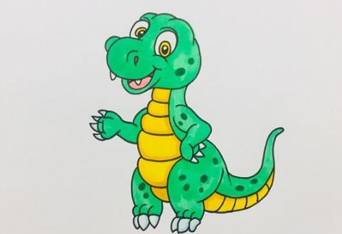 卡通霸王龍簡(jiǎn)筆畫教程圖片