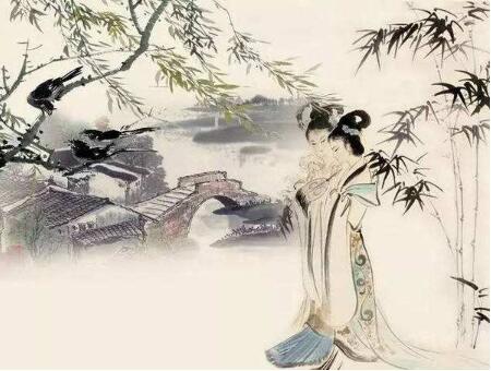 溫庭筠楊柳枝古詩帶拼音版