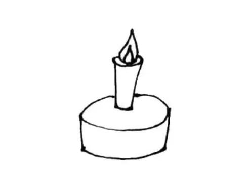 兒童生日蛋糕簡(jiǎn)筆畫(huà)教程圖片