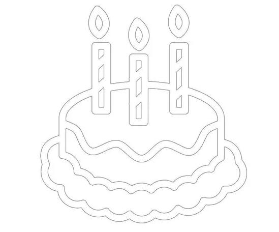 兒童生日蛋糕簡(jiǎn)筆畫(huà)教程圖片