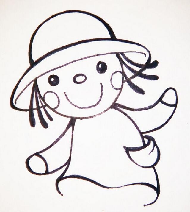 可愛的布偶娃娃簡筆畫