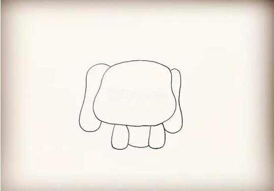 小狗簡筆畫教程圖片