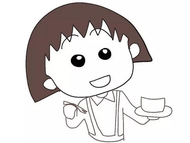 櫻桃小丸子 卡通人物簡筆畫