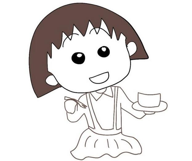 櫻桃小丸子 卡通人物簡筆畫