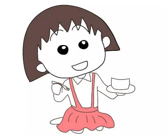 櫻桃小丸子 卡通人物簡筆畫