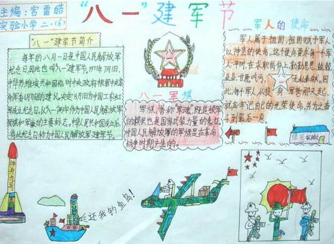 八一建軍節(jié)手抄報(bào)圖片大全簡單又漂亮
