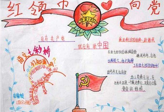 紅領(lǐng)巾童心向黨手抄報(bào)內(nèi)容圖片大全