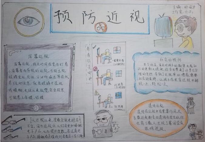 保護視力預(yù)防近視手抄報內(nèi)容圖片