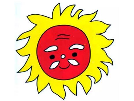 太陽寶寶簡筆畫教程圖片