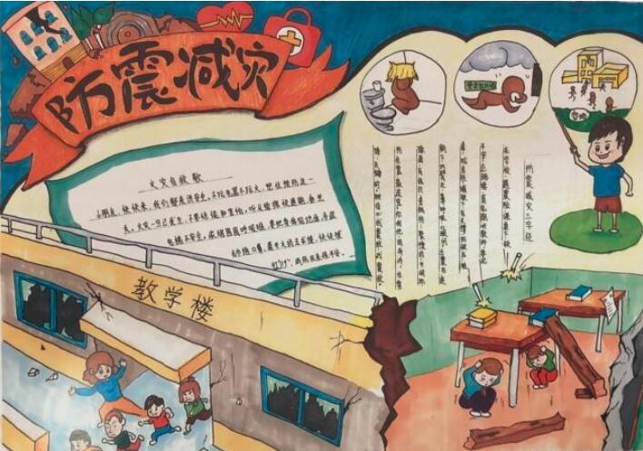 小學生防震減災手抄報內容圖片簡單又漂亮