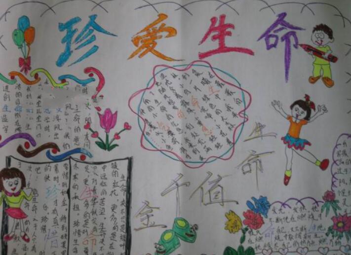 珍愛生命手抄報內容圖片簡單又漂亮