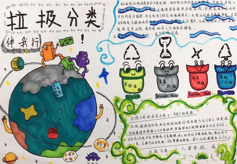 垃圾分類手抄報內(nèi)容圖片簡單又漂亮