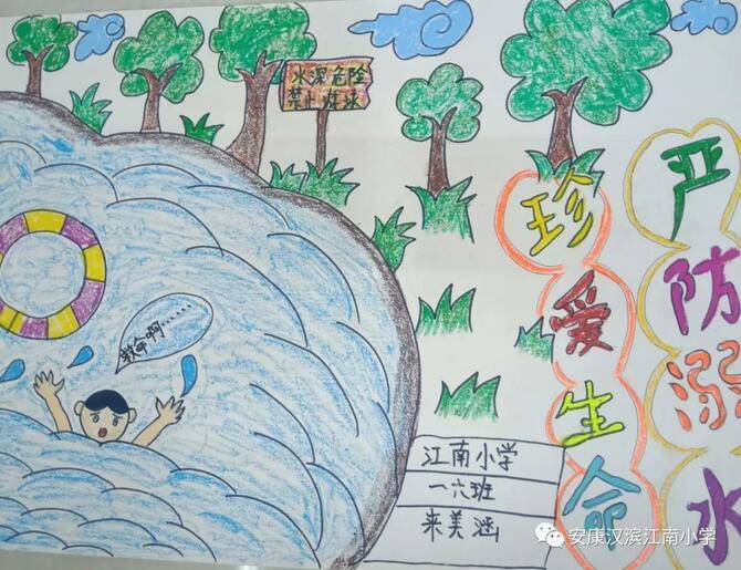 簡單防溺水畫