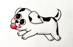 簡(jiǎn)單好畫(huà)的萌寵小狗簡(jiǎn)筆畫(huà)教程圖片