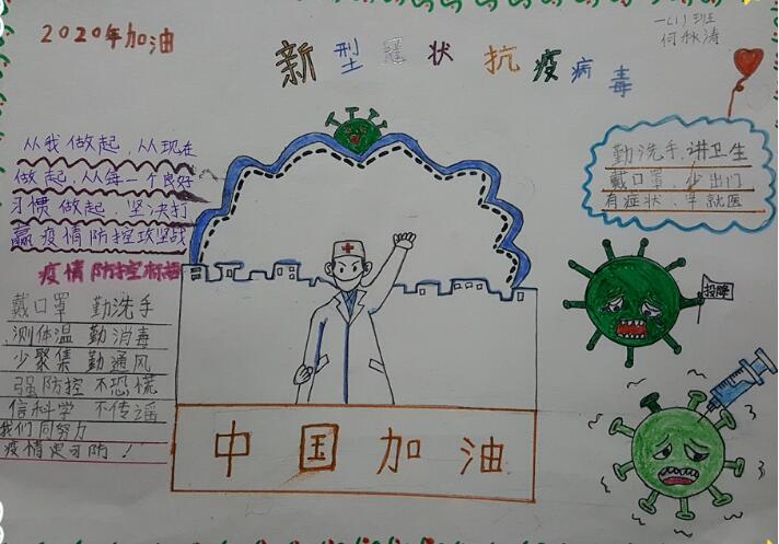 抗擊新型冠狀病毒手抄報內容圖片