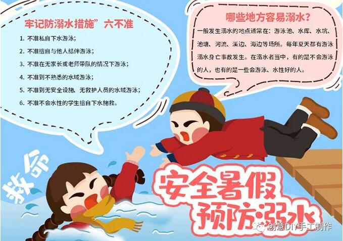 防溺水安全知識手抄報