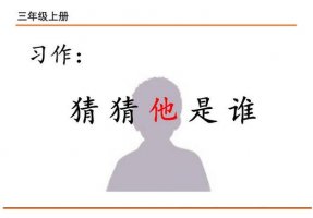 猜猜他是誰三年級作文300字
