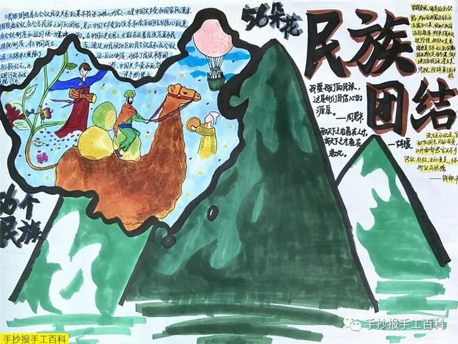 國(guó)慶節(jié)民族團(tuán)結(jié)手抄報(bào)圖片大全